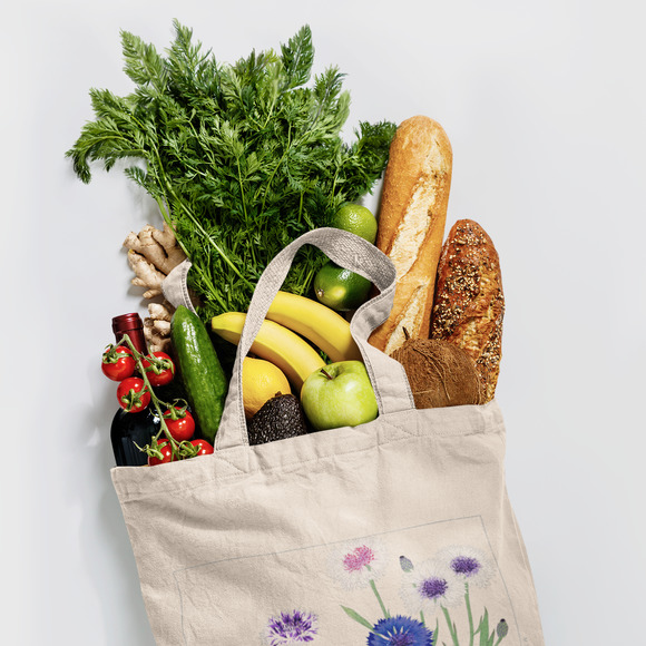 Japanese Cornflower Flowers Tote Bag - Picture 4 of 5